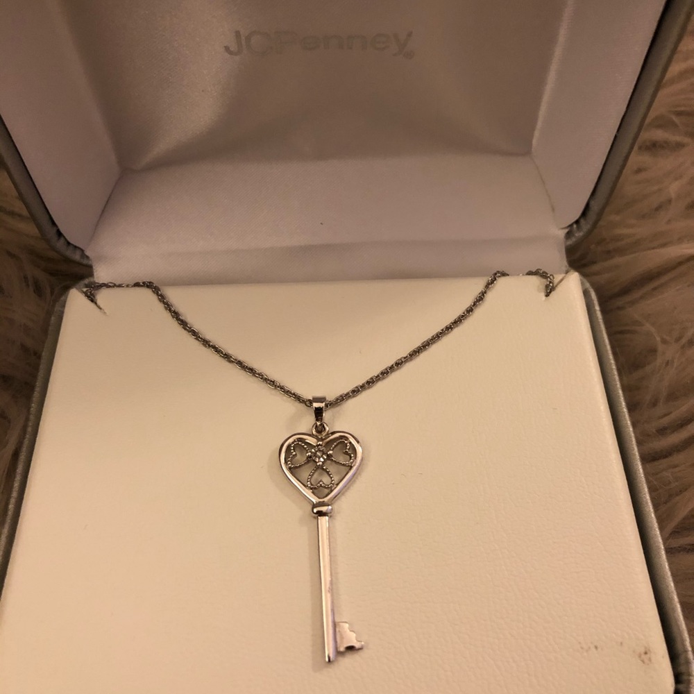 JcPenney Sterling Silver Key Pendant